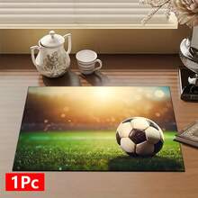 1 pieza Felpudo absorbente con estampado de fútbol, Felpudo absorbente para encimera de máquina de espresso, Felpudo absorbente para fregadero, Felpudo absorbente suave para grifo, Felpudo absorbente para taza de fregadero, Decoración del hogar, Accesorios de cocina y baño - Multicolor - Ver 14