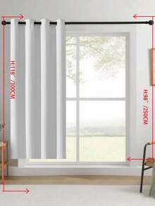 1片/2片装窗帘，遮光窗帘，隔热，不透光窗帘，带孔眼，遮光，防紫外线，卧室客厅室内装饰，隔热遮光窗帘 - 重型遮光带孔眼窗帘，适用于卧室和客厅，保护隐私和调节温度的窗帘，客厅窗帘 - 白色 - 查看 28