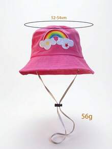 1pc Rainbow Horse Design Sun Hat, Cartoon Kids Cap, Foldable Lightweight Casual Hat For Children, Suitable For All Seasons - 1PC - View 12