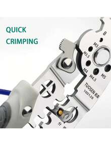 1pc Wire Stripper, Multifunctional Wire Winding And Separation Pliers, Squeegee Leather Crimping Industrial Wire Cutting Wire Tube, Special Wire Stripper For Industrial Construction Household Electrician - A - View 6