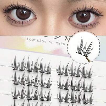 60 sợi mi giả hình tai mèo mềm mại, độc đáo, tự nhiên, có thể tái sử dụng, hiệu ứng mắt Manga, dày và làm nổi bật đôi mắt, nhẹ nhàng, phù hợp cho người mới bắt đầu và người lười biếng, món quà hoàn hảo cho phụ nữ và các cô gái, thích hợp để sử dụng hàng ngày, đám cưới, hẹn hò, tiệc tùng, lễ hội âm nhạc.