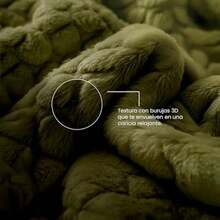 Smart Bamboo: Manta Bubble Hug Suave y Esponjosa Tela Acolchada Ultra Confortable Lavabo Facil Ideal para Sofá o Cama Diseño Abrazable y Antiestrés Bosque Grande - Bosque - Ver 4