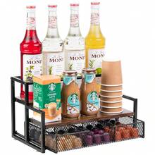 Wetheny Coffee Syrup Organizer For Coffee Bar, 3-Tier Coffee Station Organizer - Black - View 8