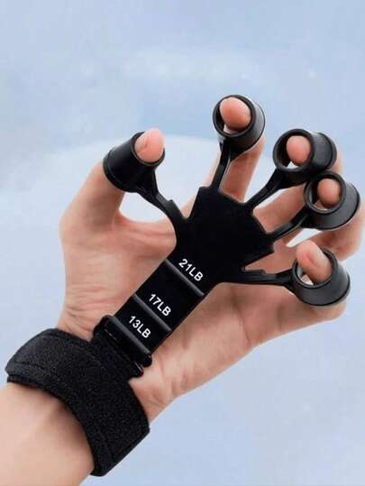 1/2/3 piezas Ejercitador de dedos con resistencia ajustable, entrenador de agarre manual para entrenamiento y rehabilitación de músculos del brazo y la palma, adecuado para atletas y uso diario
