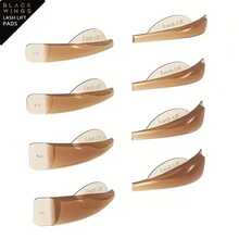 4对硅胶睫毛夹垫，1瓶睫毛卷翘液，1套睫毛卷翘烫睫毛工具，包含硅胶睫毛夹、Y型梳和可重复使用的睫毛夹垫，美妆工具 - 彩色 - 查看 2