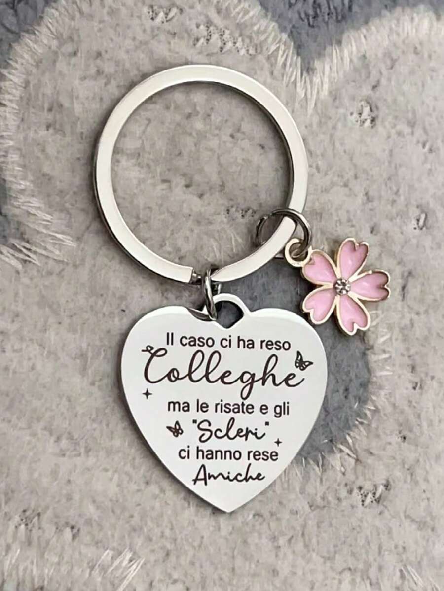 Ensemble de 24 pièces de cadeaux pour collègues : porte-clés pour meilleure amie, cadeau d'adieu de remerciement, anniversaire de meilleure amie, cadeau de Noël pour femmes, slogan décontracté pour fête, en alliage de zinc