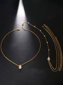 1 pieza Collar nupcial sexy sin espalda, cadena corporal de lujo multifuncional, versátil y elegante - borla - Ver 10