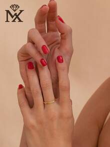 1pc Bespoke Personalised Ring, Romantic Engraved Ring, Letter Ring Jewellery, Anniversary Vow Ring, Valentine's Day, Christmas - Multicolor - View 9