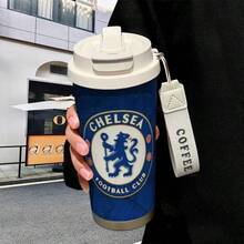 2026 FIFA 世界盃皇家馬德里隊徽保溫杯，520ml 316不鏽鋼便攜咖啡杯，學生旅行水壺，球迷周邊車用馬克杯，送給男性的創意禮物，俱樂部紀念款 - 彩色 - 查看 12