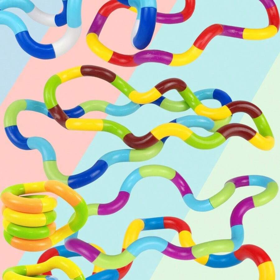 Bộ 3 món đồ chơi dây xoắn, đồ chơi giảm căng thẳng cho người tự kỷ, đồ chơi cảm giác cho người lớn, đồ chơi giảm stress, đồ chơi dây xoắn, màu sắc tùy chỉnh, đồ chơi ngón tay, đồ chơi giảm stress, đồ chơi cảm giác - Nhiều màu - Xem 1