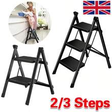 3 Step Ladder Folding Portable Compact Heavy Duty Anti-Slip Mat Stool - A - View 5