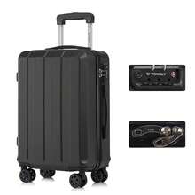 YONSLY Suitcase 20/24/28 Inch With YKK Zipper, TSA Lock, 4 Quiet Wheels, 360° Mesh Compartment, Hard Shell Suitcase, Large Trolley Suitcase, Carry-On Luggage For Holidays, Short Trips And Business Trips - 黑色 - 查看 8