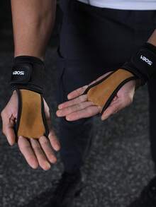 VBOSI 1 Pasang Balutan Pergelangan Tangan Kulit Sapi Tahan Abrasi dengan Pita Elastis & Pengikat Velcro - Pegangan Stabil untuk Angkat Beban, Powerlifting & Latihan di Gym - MultiWarna - View 9