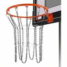 Basketball Net Heavy Duty, Carbon Steel Chain Basketball Net, Anti - Rust Use Indoor Outdoor Standard 12 - Ring Basketball Hoop, Quick Installation, BlueWhite - Black & White - View 1