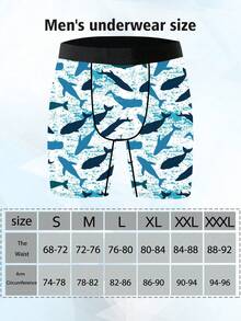 1 chiếc quần đùi boxing nam kiểu mới, họa tiết in casual kiểu Mỹ, chủ đề hàng hải, vải dệt kim, form thể thao rộng, thoáng khí & thấm mồ hôi, mềm mại & thân thiện với da, đồ lót thể thao thường ngày - Nhiều màu - Xem 8