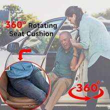360° Rotating Car Seat Cushion, Breathable Rotating Seat Pad, Anti-Slip 360 Degree Swivel Disc For Elderly And Pregnant Women, Universal Size 40cm/15.7in, Comfortable All Season, Multiple Colors Available, Car Accessory Gift - A - View 2