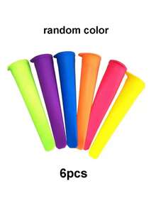 6pcs Reusable Silicone Popsicle Mold With Lids - Easy To Clean Ice Pop Maker Tool - Must-Have, Press To Easily Release, Random Colors, Open Seal Design, Suitable For Making Various Ice Pops/Yogurt Bars/Jelly/Chocolate, Portable Storage, Perfect Choice For Summer! - MultiWarna - View 13