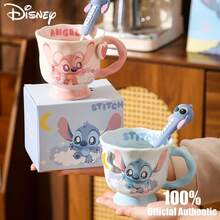 Disney Official Stitch Ceramic Mug, Cute Decal Design, High-Quality Ceramic Cup, Couples/Coffee Mug - Multicolor - View 4