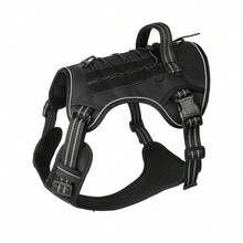 1 pièce Harnais de poitrine multifonctionnel pour chien de taille moyenne/grande, harnais de poitrine pour chien léger, design respirant et réfléchissant, structure facile à enfiler et à enlever - Noir - Voir 14