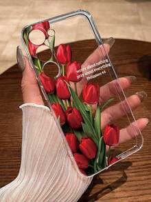 花朵图案 1 件装郁金香红色镂空简约创意防震手机壳，兼容 17/17Pro/17ProMax/16/11/16Pro/16Plus/16ProMax/16E/15ProMax/13/14/12/XS/XR/7G/8P、Galaxy S25/S25PLUS/S25 Ultra/A16/A36/A26/A56/A50/A12/A32/A52/A72/A51/A21S/A13/A14/S24/S24PLUS/S24Ultra/S20/S23/S22/A53/S20FE/S21、11/12Pro/12/12X/13Pro/14Pro/15Pro/X3Pro 10/9/Note9/12C/Note11Pro/Note8Pro/9C/9A，国际版，非国内版 - 彩色 - 查看 6