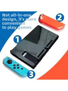 Funda protectora de PC transparente ultra delgada de DATA FROG para la consola y el mando Joy-Con, con protección completa del Body - Ver 6
