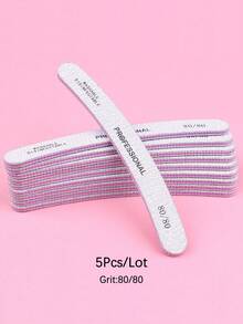 Professional Curved Nail File, Manicure Supplies, Double-Sided Nail File - Grey - View 11