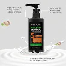 EAST MOON Men's Anti-Dandruff Shampoo For Oily Hair | Oil Control, Volumizing & Refreshing Scalp | Non-Greasy Lazy Daily Care | Stops Greasy, Long-Lasting Cleanliness | 3 Variants (Charcoal, Mint, Oak Charcoal) | Fluffy Shiny Hair For Post-Workout & Everyday Use - Charcoal Refreshing - View 5