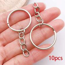 5/10个心形圆形星形钥匙扣夹银色金属心形登山扣钥匙圈DIY创意设计悬挂旋转龙虾爪扣触发弹簧钩用于珠宝制作 - 彩色 - 查看 8