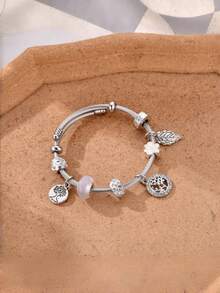 1 chiếc trang sức nữ thời trang và đa năng, vòng tay hợp kim tự làm hình bướm pha lê hồng nhỏ giọt dầu - Trang sức quyến rũ sang trọng dành cho nữ, phù hợp cho cả đeo hàng ngày và dự tiệc. - Nhiều màu - Xem 4