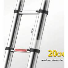 Thang tre xếp gọn chống trượt, chắc chắn, chịu tải 150KG, có thể kéo dài đến 3,2 mét, tiết kiệm không gian và dễ cất giữ. - Thang gấp 3,2 mét - Xem 6
