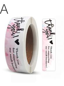 1 Roll 120pcs Thank You Stickers, Rectangular Shape, Gift Box Sealing Stickers, Baking Package Sealing Stickers - Multicolor - View 3