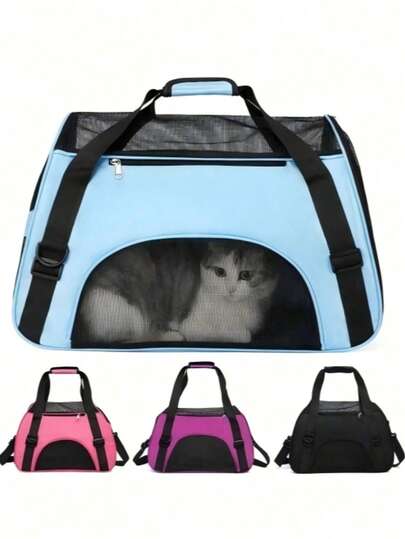 Bolso de transporte para mascotas transpirable de verano, transportín portátil para gatos/perros para exteriores, bolso plegable suave, bolso de transporte universal para mascotas