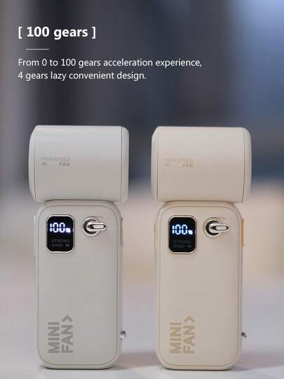 HEEYCEM 迷你涡轮风扇 - 高效便携式手持迷你风扇，带数字显示屏，USB充电，适用于户外、旅行、办公室和运动，是户外爱好者的必备品