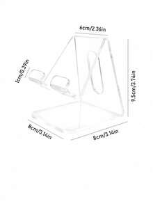 1个亚克力桌面/柜台透明手机支架 - 無色 - 查看 5