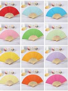 Quạt cầm tay bằng vải trắng, nan tre, in tên/họa tiết theo yêu cầu, quà tặng tiệc cưới, quạt giấy và tre cá nhân hóa, màu trắng/hồng/đen, quà tặng tiệc độc thân, quà tặng ngày lễ cho phụ nữ, quà cưới, sinh nhật, tiệc mừng em bé, cô dâu - Nhiều màu - Xem 8