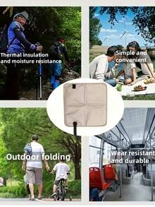 1/2 Stücke tragbares faltbares Sitzkissen, Outdoor Pad mit Schnellaufhängehaken, zusammenklappbares Design für einfache Aufbewahrung, strapazierfähiges Material in verschiedenen Farben, geeignet für Outdoor-Camping, Picknick, Wandern, Park und mehr, leichte Outdoor-Matte, ganzjährig nutzbar für Strand, Sportstätten, Campingstuhl, Meditationskissen - Verschiedenfarbig - Übersicht 3