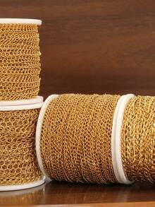 100厘米/批 不褪色不锈钢链条配件 项链尾链 DIY珠宝制作材料 手工脚链 手链配件 散装链条 - 尾鏈 - 查看 4