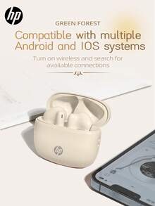 HP无线耳机，带充电盒和硅胶挂绳，5.4GHz无线连接，续航时间长达30小时，迷你轻巧，带麦克风，兼容iPhone和安卓手机，游戏耳机兼扬声器，节日礼物/圣诞礼物 - 查看 3
