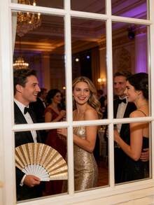 Shiny Foldable Hand Fan, Transparent Fan Ribs, Shiny Sequin Fan, Easy To Open And Close, Summer Beach Fan, Beach Accessory, Suitable For Festivals, Weddings And Travel,Fashionable Wedding Gift Or Favor, Bridal Wedding Gift, Bridesmaid Accessory - Multicolor - View 9