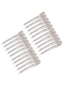 10-20 Stück Metallhaarspangen Set geeignet zum Stylen, Schneiden, Salon, Wurzeln ausdünnen, DIY Haarzubehör, Haarwurzel Volumen Clip, Volumen Zauber Haarclip ohne Rückstände, Entenkopf Haarspange, Haarfrisur Positionierungsclip - Silber - Übersicht 6