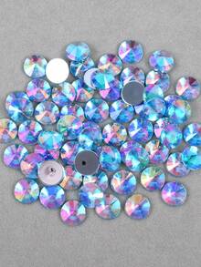 100pcs/Pack, 10mm Pointed Flat Round Acrylic AB Color Rhinestones, Pointed Top Round Plastic Rhinestones For Clothing, Shoes, Bags Decoration - 10mm 100pcs - View 22