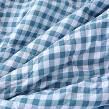 1 pieza Manta acolchada ligera con estampado a cuadros, minimalista moderna, suave y cómoda, adecuada para cama individual o doble, para uso en todas las estaciones, manta de sofá de unicolor para el hogar, dormitorio, sala de estar, oficina - Azul menta - Ver 8