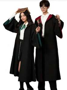Kostum Bertema Sihir - Jubah Pesta Harry, Jubah Ajaib + Set Bingkai Kacamata, Seragam Mahasiswa, Pakaian Belajar Sihir Penyihir, Cocok untuk Halloween, Natal, Karnaval, Festival Film, dan Acara Cosplay Bertema Sihir, Unisex - MultiWarna - View 6