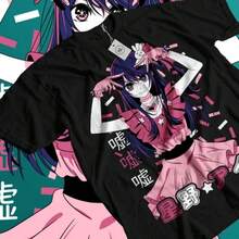 Oshi No Ko T-Shirt Ai Hoshino Waifu  Call Of The Night Anime Shirt All Size - 黑色 - 查看 1