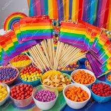 100 Palillos Bandera Lgbt Bocadillo Coctel Catering Fiesta - Multicolor - Ver 5