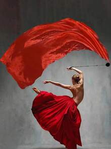 肚皮舞丝带流苏球舞蹈表演道具，适用于肚皮舞、表演、节日和嘉年华（多种颜色可选） - 彩色 - 查看 16