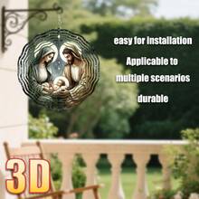 1 chiếc chuông gió kim loại 3D "Đêm Giáng Sinh" ngoài trời, kích thước 10in*10in, có móc xoay, thiết kế sáng tạo DIY 360°, chất liệu bền (không bao gồm mặt dây chuyền), kiểu dáng ngẫu nhiên. - 1 cái - Xem 6