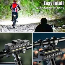 1pc 9 LED High Brightness Bike Light 7 Modes Front Warning Flashlight 2In1 Bicycle Lights Outdoor Cycling Equipment - Bicycle Lights - View 10