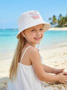 1pc Cherry Print Bucket Hat, Cartoon Kids Hat For Sun Protection, Foldable & Lightweight, Suitable For Spring, Summer, Autumn, Outdoor Activities, Travel, School Events - 1PC - View 1