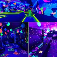 Boluoova 40W Black LED Light Bar For Glow Party, Blacklight With Plug &Switch, Each Light Up 484 Sq.Ft Area, Glow Light For For Fluorescent Tapestry Poster Body Paint Glow Party, UV Strip Lights For Cabinet,Halloween,Fluorescent Body Paint, Stage - US A Type Plug(110-127V) - View 8